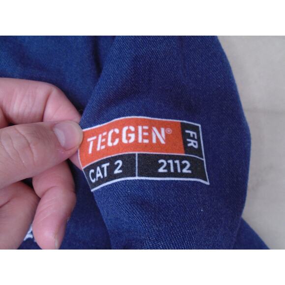 Rivian automotive official Tecgen FR Size XL Navy Work Button Shirt - Used - Picture 4 of 12